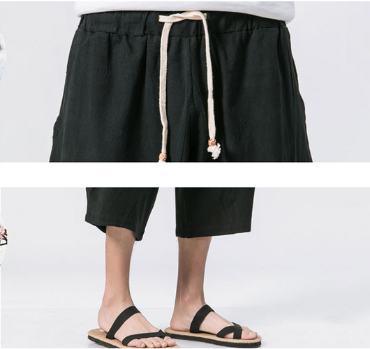 Pantalones Harem de Algodón Estilo Chino - Image 2