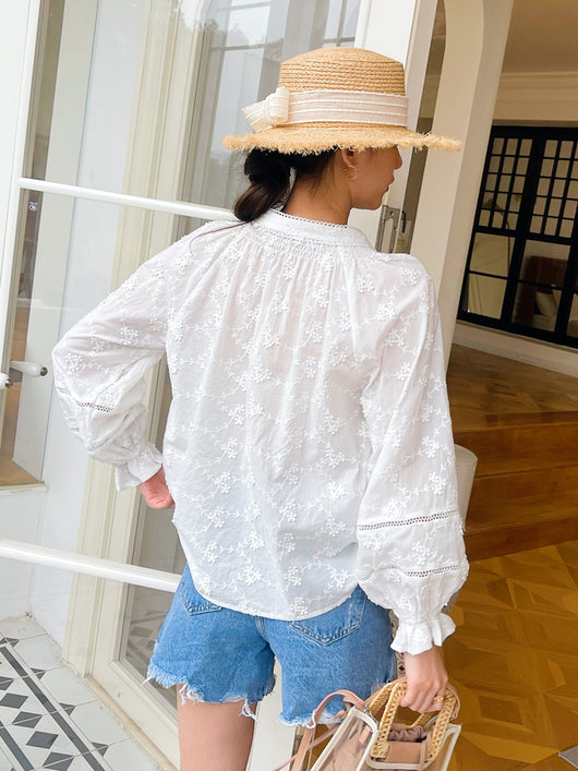Blusa Francesa de Manga Larga Elegante Diseño Moderno - Image 7