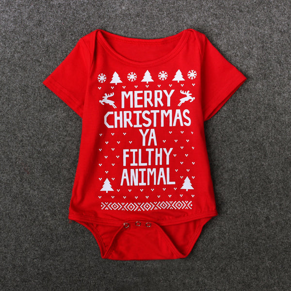 Enterizo Navideño con Alfabeto Inglés para Niños y Niñas