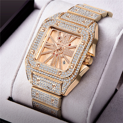 Reloj Hombre Hip Hop Diamantes Esfera Grande Cuarzo - Image 23