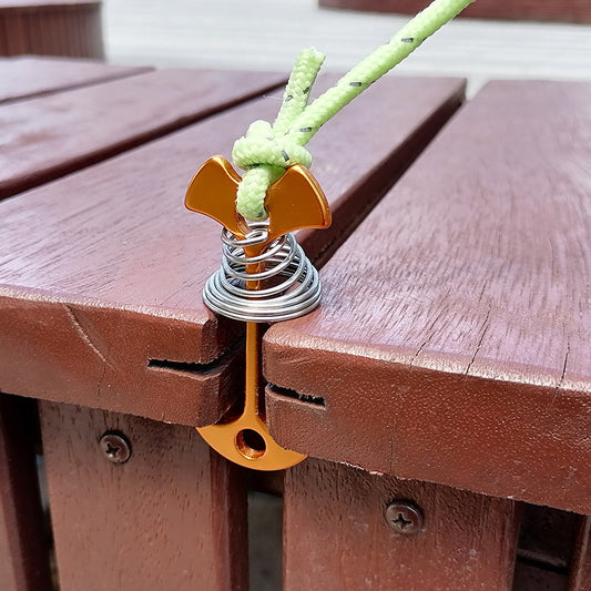 Carpa de Camping con Dosel Fijo y Estacas de Resorte Tipo Espina