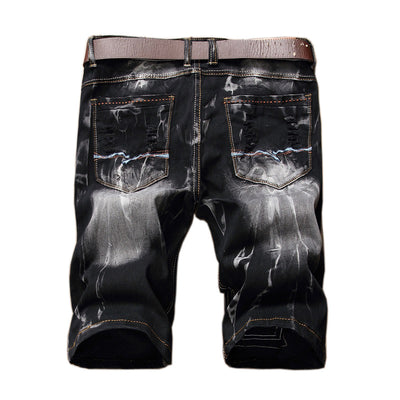 Pantalones Vaqueros Rotos Retro con Stretch para Hombre - Image 5