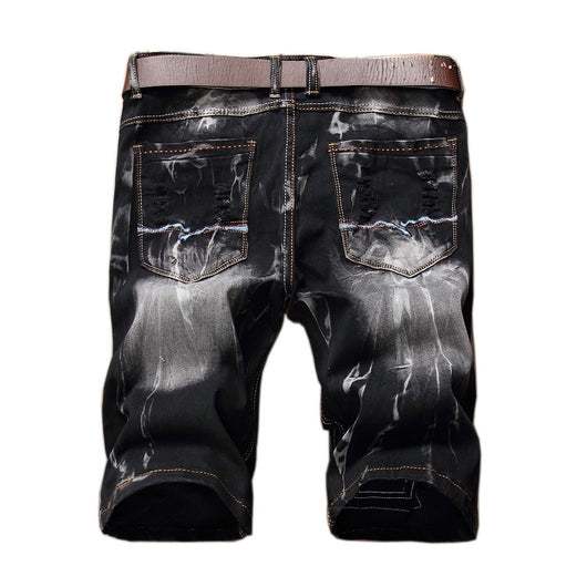 Pantalones Vaqueros Rotos Retro con Stretch para Hombre - Image 5