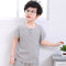 Playera Infantil de Algodón y Lino de Manga Corta