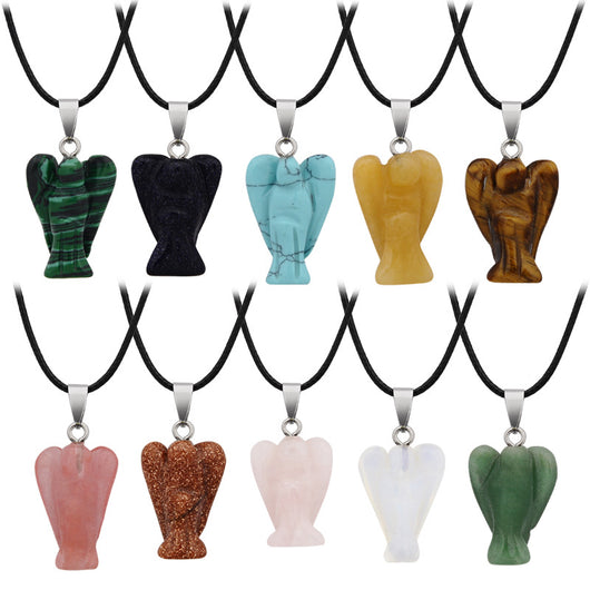 Collar de Alas de Ángel en Cristal Tallado a Mano - Image 7