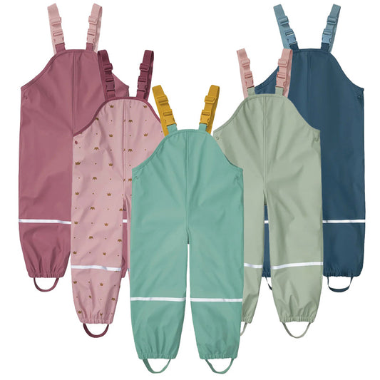 Pantalones Impermeables para Niños con Forro Polar y Tirantes - Image 2