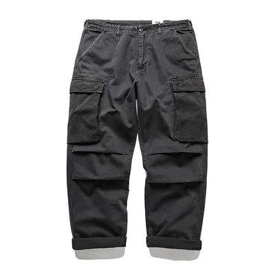 Pantalones Cargo Sueltos Retro Japoneses con Bolsillos Grandes Estilo Militar - Image 6