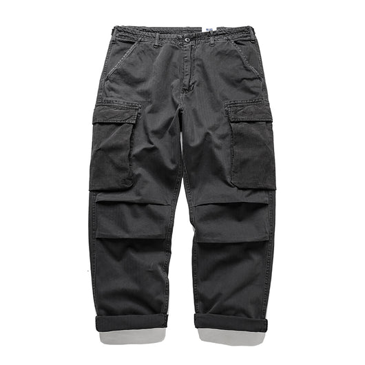 Pantalones Cargo Sueltos Retro Japoneses con Bolsillos Grandes Estilo Militar - Image 6