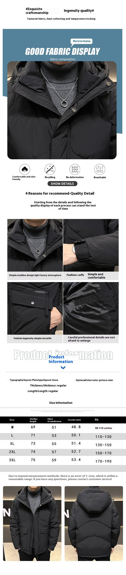 Abrigo Plumas Estilo Hong Kong - Chaqueta Trendy Impermeable - Image 6
