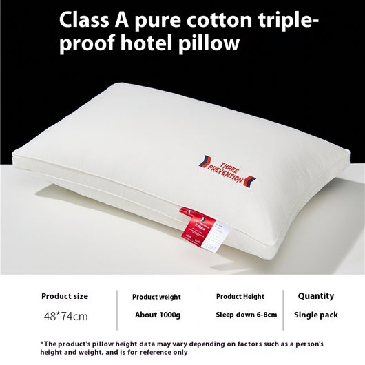 Almohada de Algodón Puro Antibacteriana Anti-ácaros Clase A - Image 5