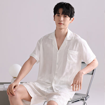 Pijama Hombre Ice Silk Primavera Verano Transpirable y Ligero - Image 8