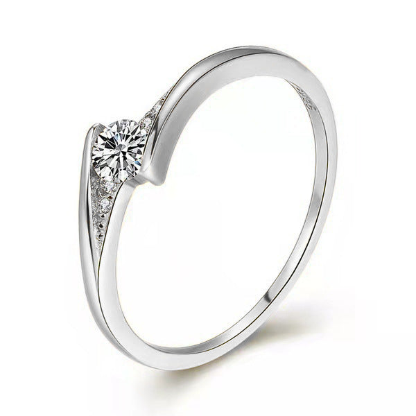 Anillo de Compromiso Dorado en Aleación, Diseño Redondo - Image 4