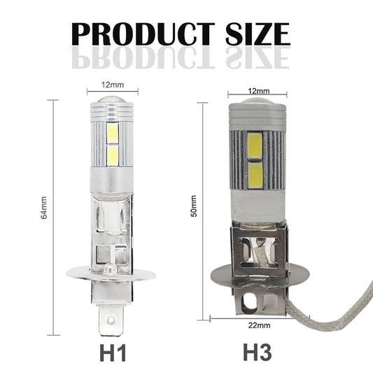 Luces LED H3 H1 para Faros Antiniebla de Auto - Image 2