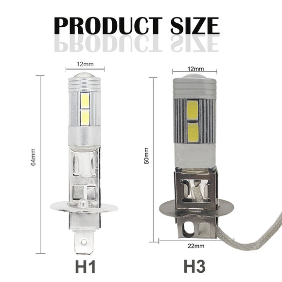 Luces LED H3 H1 para Faros Antiniebla de Auto