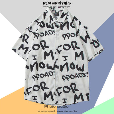 Camisa Estampada Tailandesa Manga Corta para Hombre - Image 23