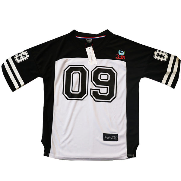 Playera Deportiva Hombre Cuello Redondo Malla Transpirable Impresión Secado Rápido