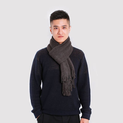Bufanda Gruesa Casual para Hombre con Efecto Cachemira y Combinación de Colores - Image 8