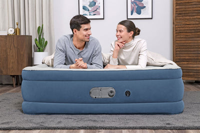 Colchón Inflable Doble con Flocado para Exterior y Hogar - Image 7