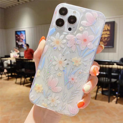 Funda para Celular con Flores y Brillo Epoxy - Image 6
