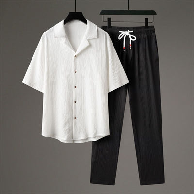 Conjunto Deportivo Casual Hombre Manga Corta Estilo Chino Premium - Image 11
