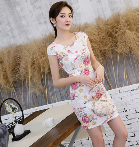 Vestido Cheongsam Elegante para Verano - Image 24
