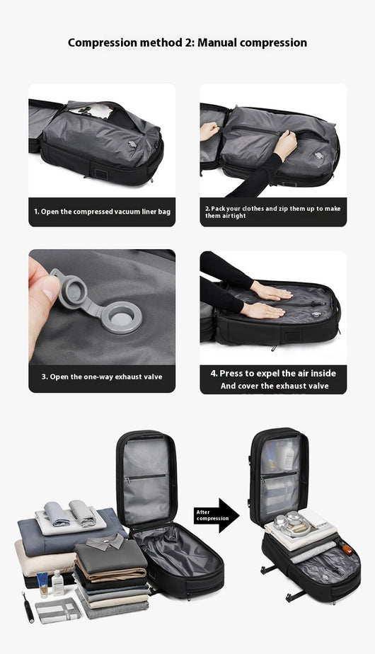 Mochila Trolley Expandible de Gran Capacidad para Viajes de Negocios - Image 14