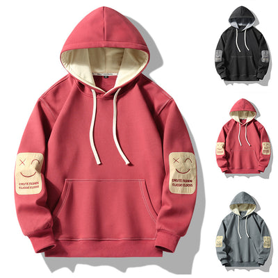 Sudadera de Algodón para Hombre con Forro Polar y Corte Holgado