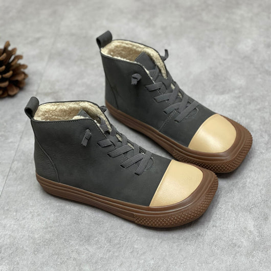 Botas de Cuero Artesanales para Mujer con Punta Cuadrada - Image 12