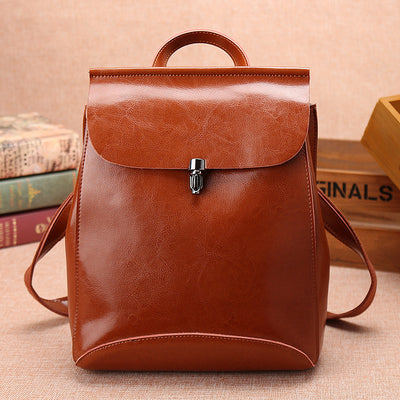 Mochila de Viaje Vintage en Cuero con Gran Capacidad - Image 2