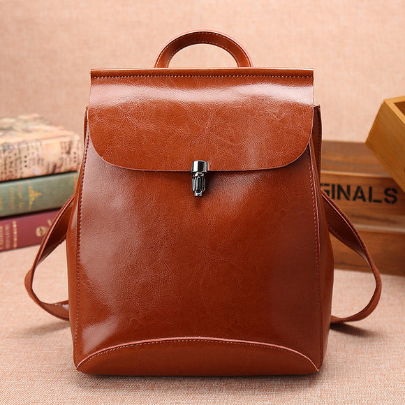 Mochila de Viaje Vintage en Cuero con Gran Capacidad