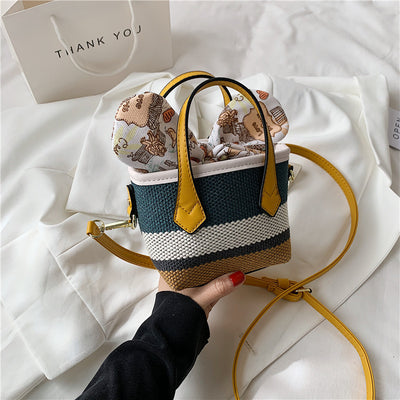 Bolsa Tejida de un Solo Hombro con Diseño Bucket - Image 11