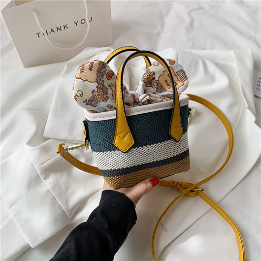 Bolsa Tejida de un Solo Hombro con Diseño Bucket - Image 11
