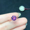 Women's Electroplated Inlaid Natural Amethyst Ring Rose Gold Amethyst