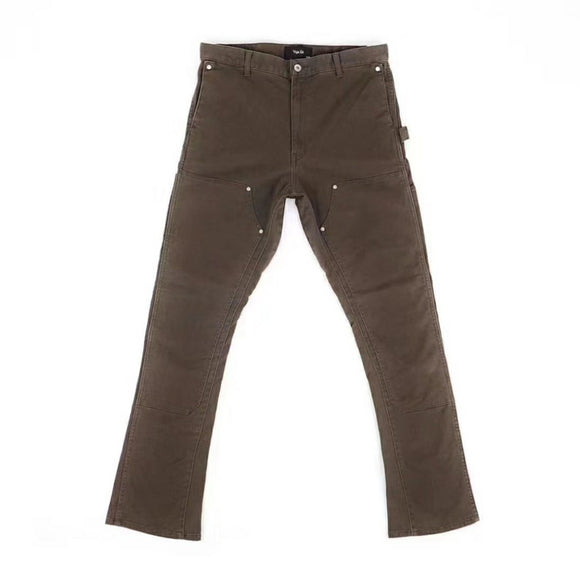 Pantalones Cargo Denim Lavados con Cierre Micro - Estilo Industrial Personalizado