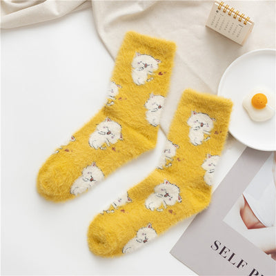 Calcetines de Felpa Mink Coral con Diseño de Animales Infantiles - Image 18