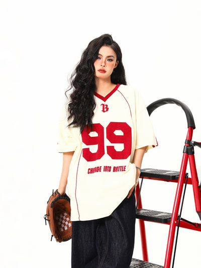 Playera Deportiva Retro Cuello V Manga Corta - Image 22