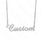 Personalize Colar, Anel, Brincos, Placa de Colar Prateado
