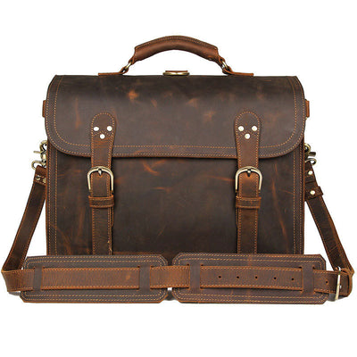 Bolsa Bandolera Hombre Cuero Genuino Crazy Horse Estilo Retro Vintage - Image 7