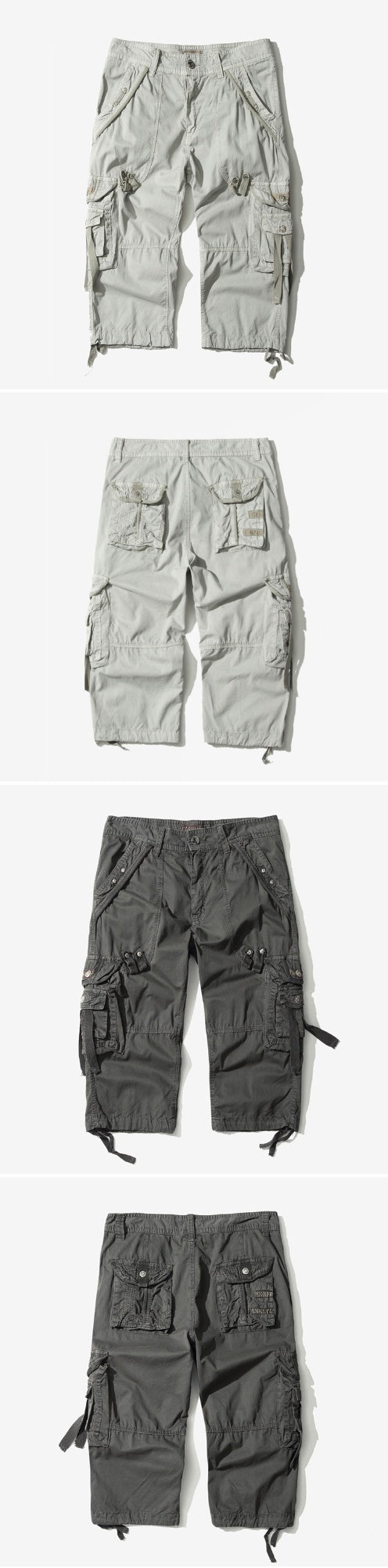 Pantalones Cortos Cargo con Múltiples Bolsillos para Playa - Image 16