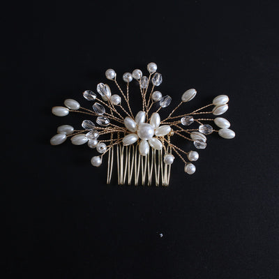 Peineta Nupcial de Cristal y Perlas Coreanas - Accesorio Artesanal para Novia - Image 15