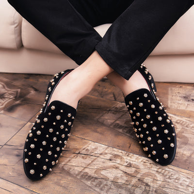 Zapatos Casuales de Gamuza Nobuk Talla Grande con Tachuelas - Image 3