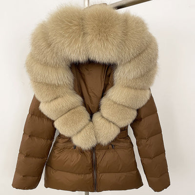 Chaqueta Acolchada Corta Ajustada para Mujer con Forro de Piel - Image 63