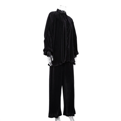 Pantalones Plisados Sueltos Estilo Retro Europeo Americano para Mujer - Image 21
