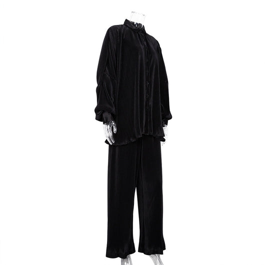Pantalones Plisados Sueltos Estilo Retro Europeo Americano para Mujer - Image 21