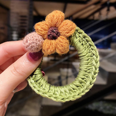 Elástico para cabello con flores de lana - Image 16