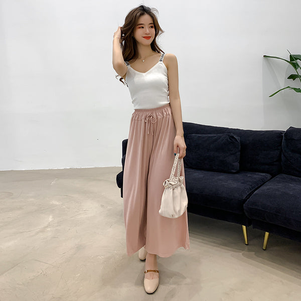 Pantalones Anchos de Cintura Alta para Mujer - Estilo Casual y Cómodo
