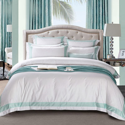 Juego de Cama Blanco 4 Piezas Algodón Puro Estilo Europeo - Image 11