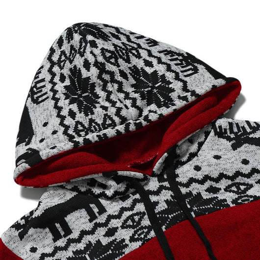 Cardigan Navideño para Hombre con Estampado de Reno, Capucha y Cierre - Image 7