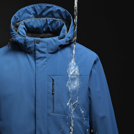 Chaqueta Táctica de Invierno Impermeable para Hombre con Capucha Desmontable