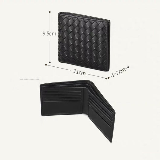Billetera Tejida para Hombre - Cartera Corta Plegable Juvenil - Image 3